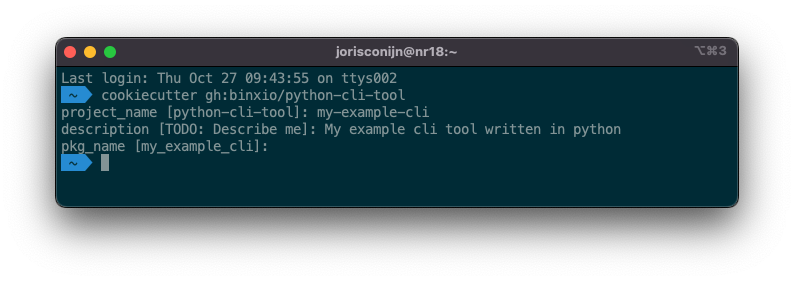 Speedup python cli projects 1 Screenshot of the commands being executed