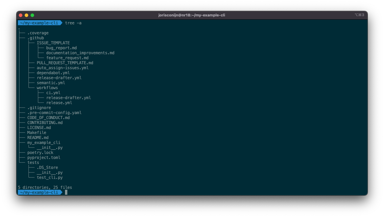 Speedup python cli projects 2 Screenshot of the project tree structure